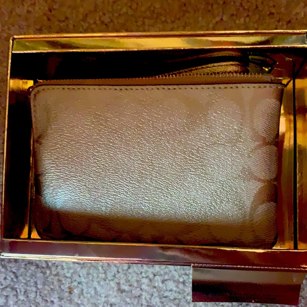 Gold Coach Wristlet